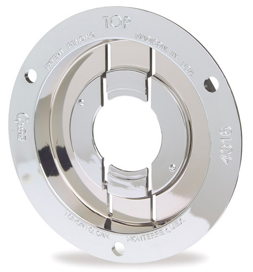 Grote 43163 Bracket,25",Chrome,Plastic, Theft-Resistant Flange For 2 1/2" Light