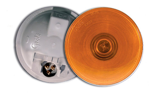 Grote 53103 Turn Light, 4", Yellow, Torsion Mount II, Male Pin