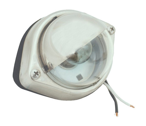 Grote 60361 Auxiliary Lighting, Chrome Hooded Courtesy Light