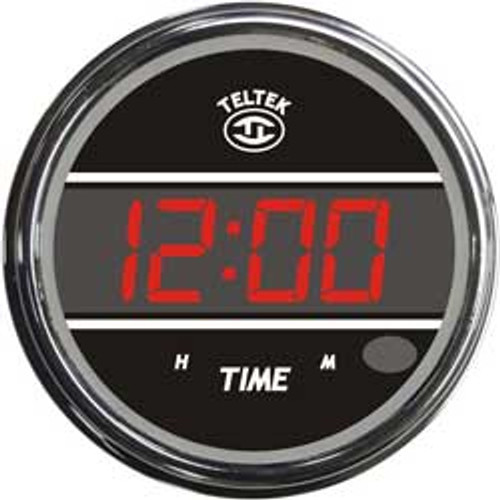 Teltek Red Clock 12 / 24 Hour Gauge '06 Newer for Kenworth