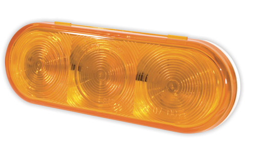 Grote 54173 S/T/T Light, Yellow, Oval, Female Pin, 3 Diode LED