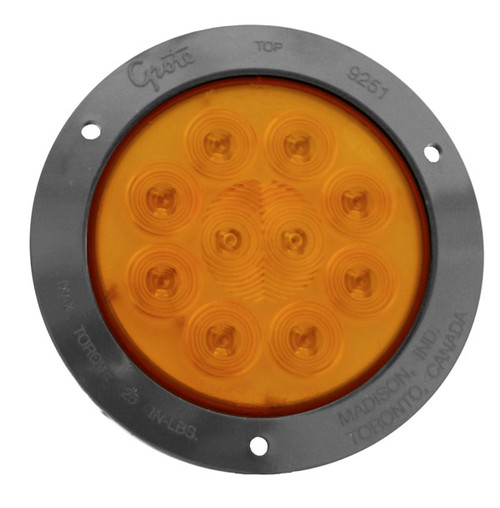 Grote 53273 Turn Light, Yellow, Supernova LED 10 Diode W/Gray Flange