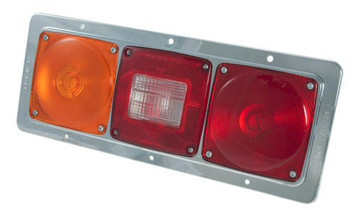 Grote 52112 Small Trailer Ltg,Red,Versalite Rcsd Mnt W/Yellow Turn,LH,Retail