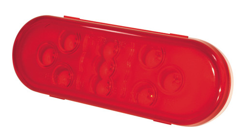 Grote 54142 S/T/T Light, Red, Oval, LED, W/Hard Shell Connector, 9 Diode