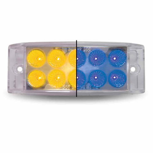TRUX TLED-2X6AB 2" X 6" AMBER MARKER TO BLUE AUXILIARY RECTANGULAR LED LIGHT - 10 DIODES TRUX TLED-2X6AB 2" X 6" AMBER MARKER TO BLUE AUXILIARY RECTANGULAR LED LIGHT - 10 DIODES