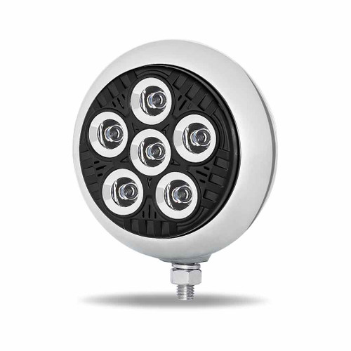 TRUX TLED-UX3 5" LEGACY SERIES CHROME/BLACK ROUND SPOT BEAM LED WORK LIGHT WITH ADVANCED HEATSINK TECHNOLOGY (6 DIODES) TRUX TLED-UX3 5" LEGACY SERIES CHROME/BLACK ROUND SPOT BEAM LED WORK LIGHT WITH ADVANCED HEATSINK TECHNOLOGY (6 DIODES)