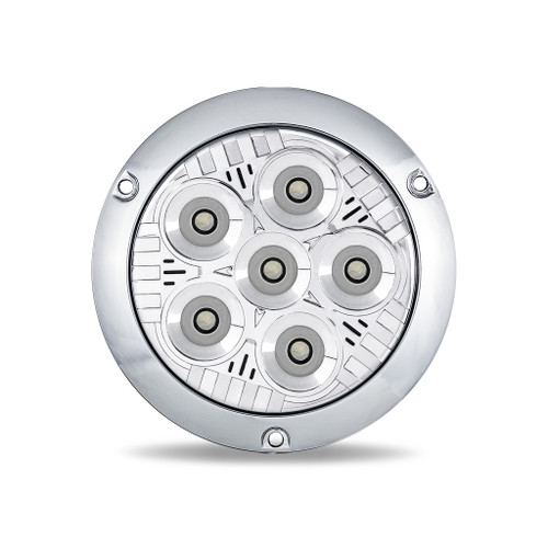 TRUX TLED-UX7 5" LEGACY SERIES CHROME ROUND SPOT BEAM LED WORK LIGHT WITH FLANGE MOUNT (6 DIODES) TRUX TLED-UX7 5" LEGACY SERIES CHROME ROUND SPOT BEAM LED WORK LIGHT WITH FLANGE MOUNT (6 DIODES)