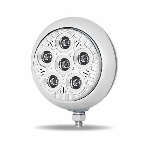 TRUX TLED-UX1 5" LEGACY SERIES CHROME ROUND SPOT BEAM LED WORK LIGHT WITH ADVANCED HEATSINK TECHNOLOGY (6 DIODES)