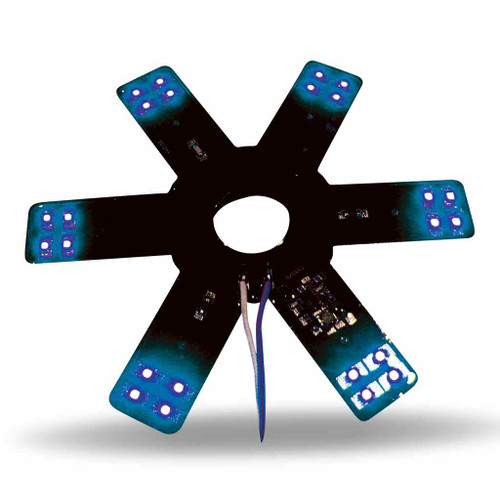 TRUX TLED-X1B 8" BLUE AUXILIARY STAR LED LIGHT FOR 15" DONALDSON/VORTOX AIR CLEANERS - 24 DIODES