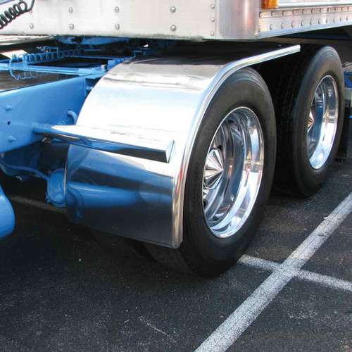 TRUX TFEN-H15 66" STAINLESS STEEL LONG FRONT HALF FENDERS WITH ROLLED EDGE (16 GAUGE)