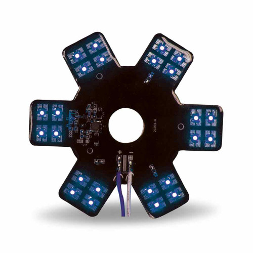TRUX TLED-X3B 5" BLUE AUXILIARY STAR LED LIGHT FOR 13" & 15" DONALDSON/VORTOX AIR CLEANERS - 24 DIODES