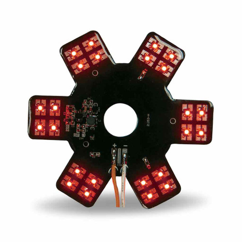 TRUX TLED-X3R 5" RED AUXILIARY STAR LED LIGHT FOR 13" & 15" DONALDSON/VORTOX AIR CLEANERS - 24 DIODES