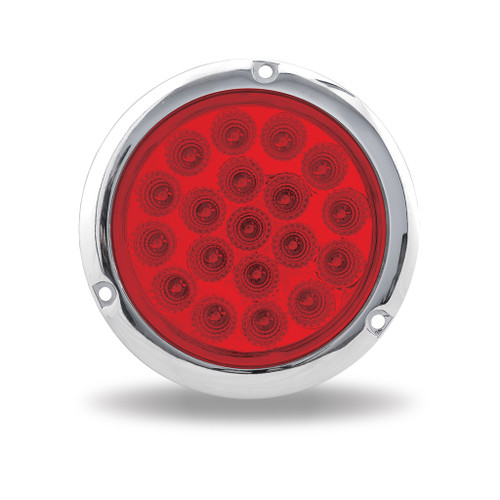 TRUX TLED-419RF 4" ROUND RED FLANGE MOUNT LED S/T/T LAMP