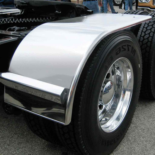 TRUX TFEN-H61 66" STAINLESS STEEL HALF FENDERS WITH ROLLED EDGE (14 GAUGE)