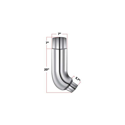 TRUX TEL75-PET PET. 379 7" - 5" DIAMETER REDUCED 58Â° EXHAUST ELBOW