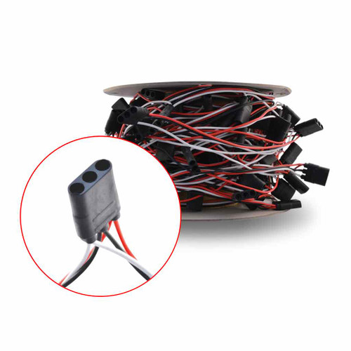 TRUX T610 TRIPLE FEMALE BULLET PLUG WIRE HARNESS WITH 10" SPACING - 100 FT. SPOOL