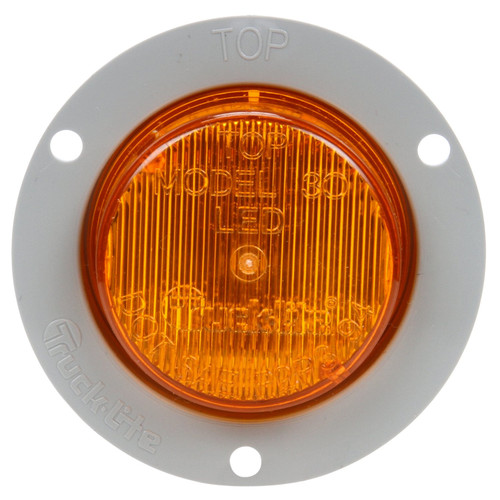 Truck-Lite 30251Y LED 30 Series Omni Volt M/C Light Gray Flange