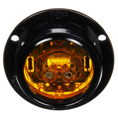 Truck-Lite 30288Y LED 30 Series Low Profile Light & Black Flange