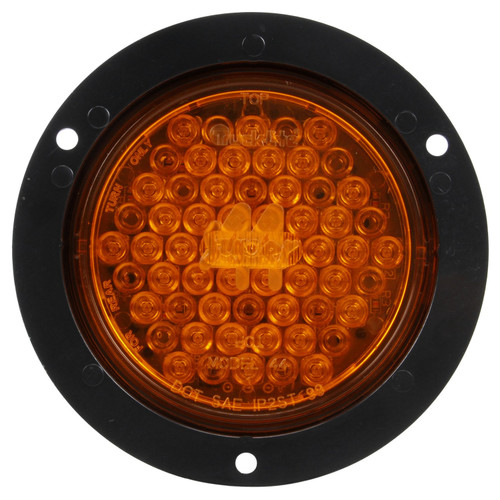 Truck-Lite 44888Y LED Super 44 Rear Turn Light W/Black Flange Diamond Shell