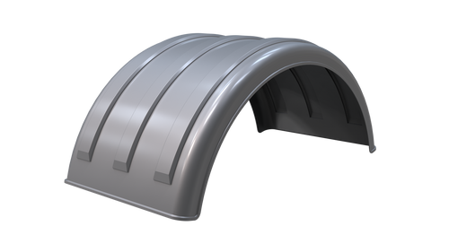 Minimizer 10001879 - Liquid Platinum Dual Fender Guard For 22.5" Tires