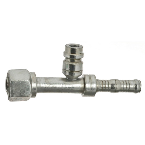 08-6032B MEI Truck Air Aluminum A/C Fitting Beadlock With Port, Female O-Ring, Straight