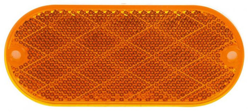 54A Truck-Lite Signal-Stat Oval Yellow Reflector Marker Light, Two Screw or Adhesive Mount