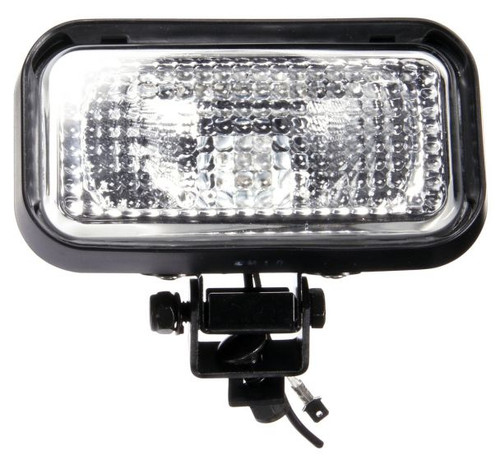 610W Truck-Lite Signal-Stat 4x6 inch Rectangular Halogen Work Light, Black, 1 Bulb, 1450 Lumen, Blunt Cut, 12 Volt