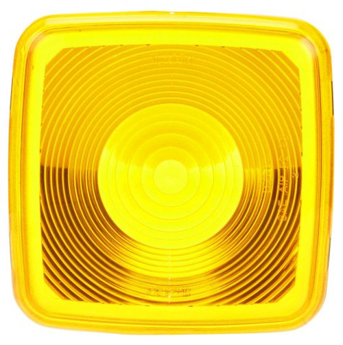 9084A Truck-Lite Signal-Stat Square Yellow Polycarbonate Replacement Lens for Pedestal Lights (5800AA, 5800AAK), Snap-Fit