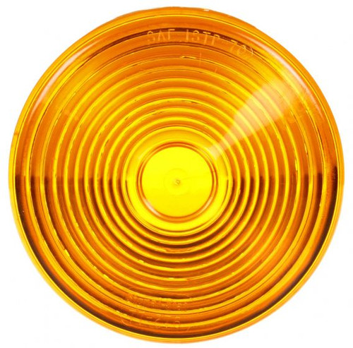 9341A Truck-Lite Signal-Stat Round Yellow Acrylic Replacement Lens for Pedestal Lights, Snap-Fit