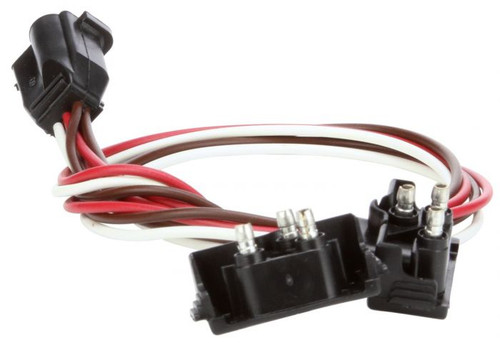 94750 Truck-Lite Stop Turn Tail Plug, 16 Gauge GPT Wire, Female PL-3, Right Angle PL-3 to Right Angle PL-3, 18 inch