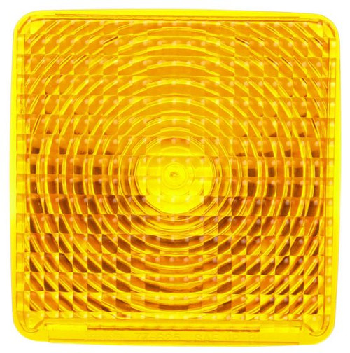 8938A Truck-Lite Signal-Stat Square Yellow Acrylic Replacement Lens for Pedestal Lights (4742, 4754) Snap-Fit