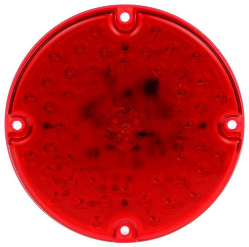 91244R Truck-Lite 91 Series Led Red Round 47 Diode Stop Turn Tail Light, 4 Screw, Hardwired, 12V