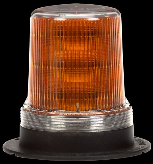 92566Y Truck-Lite Led Medium Profile Beacon, Clear/Yellow, Permanent/Pipe Mount, Class 1, Hardwired, Stripped End, 12V