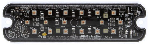 92872Y Truck-Lite Slim Version LED Traffic Control Exterior Strobe Light, 18 Diode, Oval Yellow, Clear Surface Mount, Hardwired, Stripped End, 12V