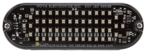 92873Y Truck-Lite Led Traffic Control Exterior Strobe Light, 56 Diode, Oval Clear and Yellow, Black Grommet Mount, Hardwired, Stripped End, 12V, Kit