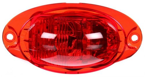 60424R Truck-Lite 60 Series LED 2"x6" Oval 6-Diode Red Polycarbonate Lens Side Turn Light