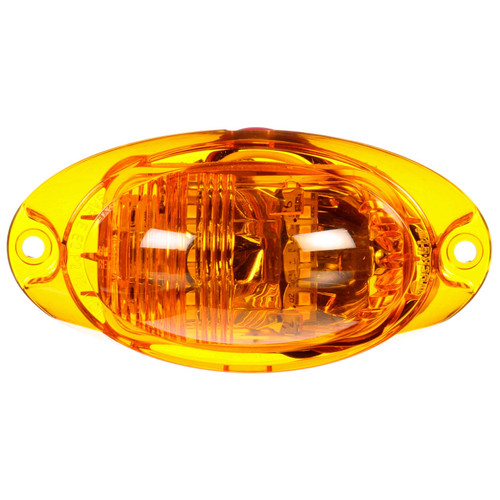 60424Y Truck-Lite LED Turn Signal Light, 2x6 inch Oval, Surface Mount, Hard Wired, 6 Diode