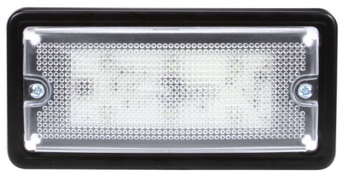 80164C Truck-Lite 80 Series LED 6-Diode Rectangular Clear Dome Light, 4 Screw Bracket Mount, Hardwired, 12V