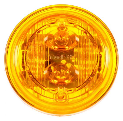 30385Y Truck-Lite 30 Series Low Profile LED Yellow Round 6 Diode Marker Clearance Light, PC, Fit 'N Forget, 12V