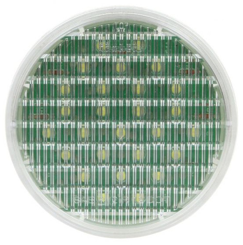 44206C Truck-Lite Super 44 LED Clear Round 27 Diode Back-Up Light, Fit 'N Forget Stainless Steel, 12V