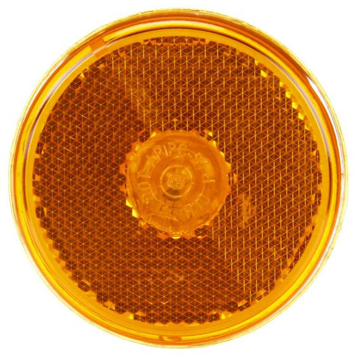 10205Y3 Truck-Lite 10 Series Incandescent Yellow Round 1 Bulb Marker Clearance Light, Polycarbonate, Reflectorized, PL-10, 12V, Bulk