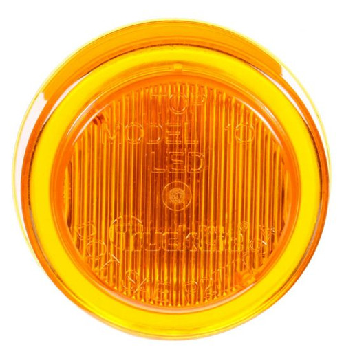 10250Y3 Truck-Lite 10 Series LED Yellow Round 2 Diode Marker Clearance Light - P2, Fit 'N Forget, 12V, Bulk