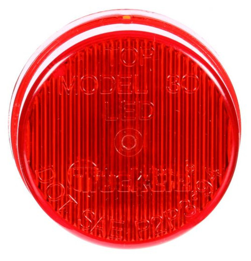 30050R3 Truck-Lite 30 Series LED Red Round 2 Diode Marker Clearance Light with Black PVC Grommet Mount, Fit 'N Forget, 12V, Kit