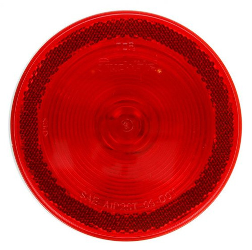 40015R3 Truck-Lite 40 Series Incandescent Red Round Stop/Turn/Tail Light Kit, Black Grommet Mount, Reflectorized, PL-3, Stripped End/Ring Terminal, 12V, Bulk