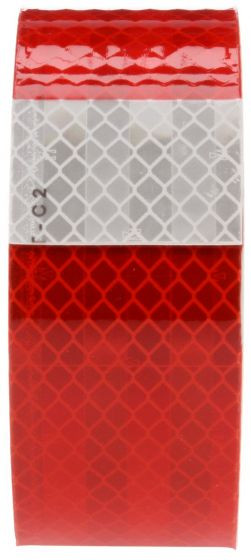 98180 Truck-Lite Red and White Reflective Tape, 2 inch x 50 Feet