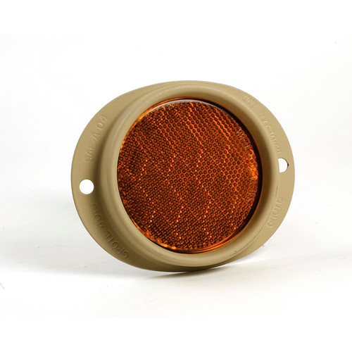 82563-3 Grote Reflector Lens Yellow 3 Inch Steel 2-Hole Mounting