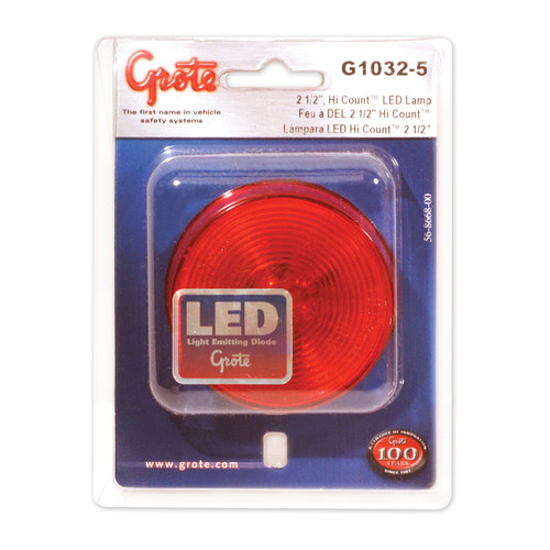 G1032-5 Grote Clearance Marker Lamp 2.5 Inch Red High Count LED Retail