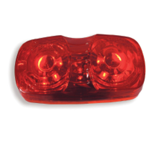 G4602-3 Grote Clearance Marker Lamp Red High Count LED Square Corner Scalloped Lens
