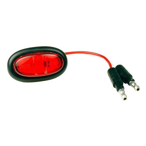47972-3 Grote Clear Marker Red LED MicroNova Truck Cab Marker Light With Grommet