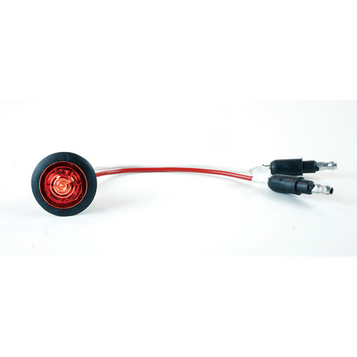49332-3 Grote Clearance Marker Red Led Round Light With Grommet Black